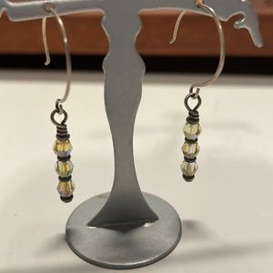 Swarovski crystal sterling silver earrings